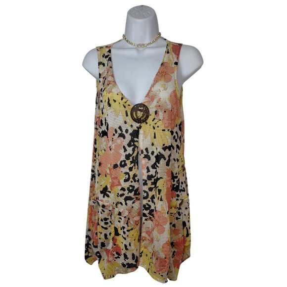 Multiples Womens Sleeveless Button-Front Vest Jacket Size S - Picture 1 of 9